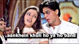 Aankhein Khuli Song  Mohabbatein  Shah Rukh Khan Aishwarya Rai  Lata Mangeshkar Udit Narayan [upl. by Jobyna]