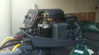 99 HP Yamaha outboard idle problems and carburetor spraying with carb cleaner [upl. by Nila575]