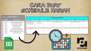 Cara membuat Schedule Harian dengan Google Spreadsheet [upl. by Anilok]