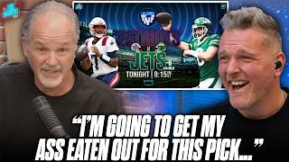 Coach Chuck Pagano Has Unfortunate Phrasing While Picking Patriots vs Jets on TNF [upl. by Nylinnej]