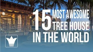 15 Most Awesome Tree Houses From Around The World  10K Studio [upl. by Kalie]