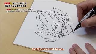 Akira Toriyama Draws Goku ENGLISH SUB [upl. by Ji]