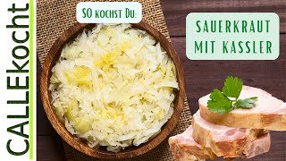 Kassler mit Sauerkraut und Kartoffeln Super saftiger Auflauf Rezept [upl. by Erised276]