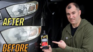 Using Meguiars Ultimate Compund On Headlights [upl. by Eniahs]