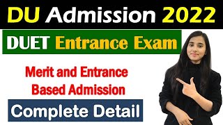 DUET Entrance Exam 2021 Delhi University Entrance Exam Eligibility Exam Pattern Admission Process [upl. by Lledrac]