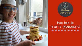 Hoe maak je pannenkoeken luchtige Amerikaanse pancakes recept [upl. by Ahseinar]