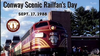 Conway Scenic Railroad Railfans Day — Sept 17 1988 [upl. by Euqinotna]