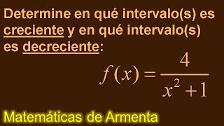 funciones crecientes y decrecientes clase 14 [upl. by Ruhl]