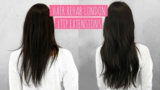 NEW HAIR HAIR REHAB LONDON ITIP EXTENSIONS FULL REVIEW  Beautys Big Sister [upl. by Carnay]