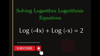 Solving Logarithmic Equations [upl. by Aihsa56]