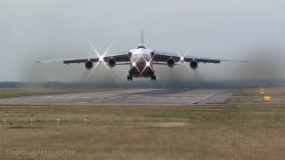 Antonov AN124 Heavy Takeoff at East Midlands Airport [upl. by Noirod]