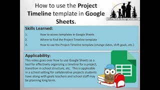 How to use the Project Timeline Template in Google Sheets [upl. by Besse]