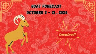 🐐 Goat Sheep Ram Astrology For October 3 31 2024 chinesehoroscope [upl. by Ayrad269]