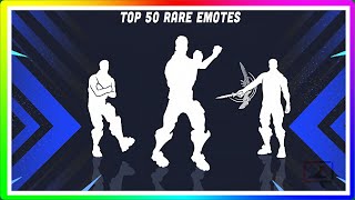 Fortnite TOP 50 RARE EMOTES in June 2024 [upl. by Ynnahc]