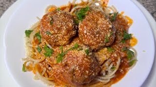 Bolitas de carne molida con espagueti 🍝 [upl. by Eerrehs]