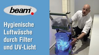 beam Dampfsauger – Hygienische Luftwäsche durch Filter und UVLicht [upl. by Idyh]