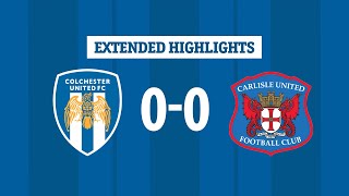 Extended Highlights  Colchester United 00 Carlisle United [upl. by Lecia911]