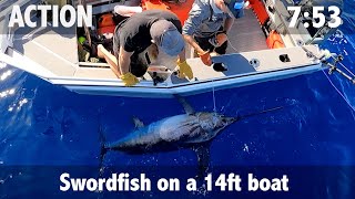 Swordfish on a 14ft boat [upl. by Aidne]