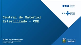 Aula Central de Material Esterilizado  CME [upl. by Odradlig]