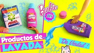 Haz PRODUCTOS de LAVADO y LIMPIEZA para MUÑECAS Barbie muy FÁCIL MANUALIDADES PARA MUÑECAS [upl. by Intirb844]