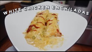 CREAMY WHITE CHICKEN ENCHILADAS  Cook With Me  Felicia Keathley [upl. by Ailekat428]