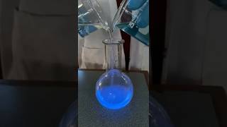 Making light with luminol and hydrogen peroxide😮😮chemistryscience experimentviralshortstrending [upl. by Neeuq]