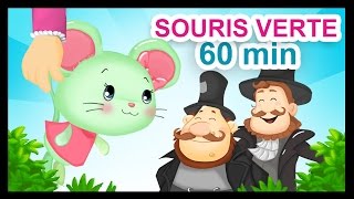 Une Souris Verte  1H de comptines et chansons Titounis [upl. by Anayd]