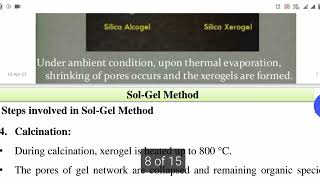 Sol gel method of material processing Presentation [upl. by Holloway956]