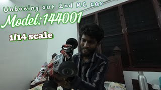 144001 model 114 scale RC car unboxing  WL toys  60kmh top speed RC  Brushed motor version 4x4 [upl. by Adeys771]