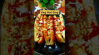 Hot Dog Recipe 🌭 Veg Hot Dog Street Food 😋 shorts hotdog youtubeshorts recipe [upl. by Anna]