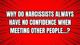 Why Do Narcissists Always Have No Confidence When Meeting Other People NPD narcissism [upl. by Sel]