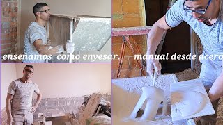 Enseñamos como enyesar manual desde acero y tutorial de las herramientas que uso de yeso [upl. by Harobed]