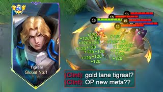 GLOBAL TIGREAL NEW DAMAGE HACK AND LIFESTEAL BRUTAL DAMAGE TOTALLY INSANE  Mobile Legends [upl. by Wilkey45]