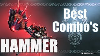 Monster Hunter World MHW  The BEST Hammer Combos Guide [upl. by Condon597]