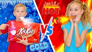 FrOzeN Cold VS Hot ValeNtiNes DaY With LizZy And AzBury Gift Giving [upl. by Jan48]