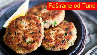 Faširane Šnicle Recept Od Tunjevine  NAJUKUSNIJE PLJESKAVICE ILI FAŠIRANE ŠNICLE od TUNE [upl. by Annoirb]