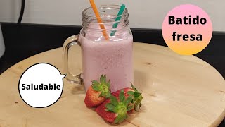 Como hacer BATIDO de FRESAS en THERMOMIX  Batido SALUDABLE [upl. by Tiphane]