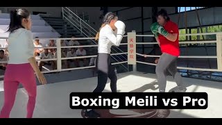 Boxing Girl Challenges Former Pro Boxer Girl [upl. by Leigha]