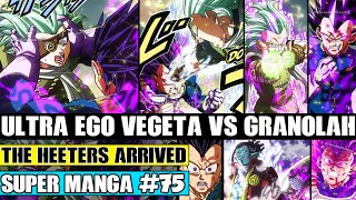 MEGA INSTINCT VEGETA VS GRANOLAH The Heeters Arrive Dragon Ball Super Manga Chapter 75 Review [upl. by Nilloc]