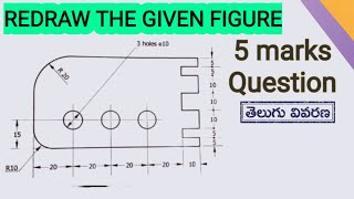 Redraw the given figure according to the dimensions [upl. by Janey60]