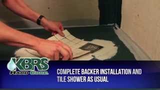 How to Install a Shower Pan Using the KBRS Tileable Shower Base TileBasin® [upl. by Akinak62]