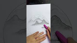 Beautiful mountains Drawing art chineseart drawing drawingdrawing chinesedrawing drawingstyles [upl. by Pirzada]