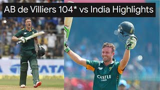 Stunning Innings  AB de Villiers Hits 21st ODI 💯  1ST ODI IND vs SA  Kanpur 2015 [upl. by Ardnovahs]