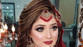 real bridal makeup step by step with easy method by Azeem beauty salon [upl. by Yrogerg597]