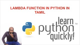 Lambda Function  Python Tutorial in Tamil [upl. by Ahsitahs]