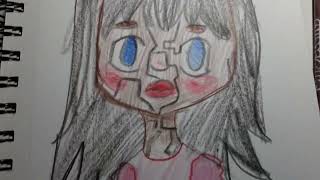 recreating dti broken doll face on paper and designing itdtiartistdresstoimpressroblox [upl. by Thin162]