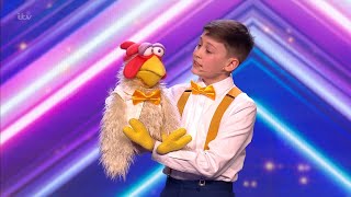 Britains Got Talent 2022 13Year Old Ventriloquist Jamie Leahey Audition Full Show w Comments 15E1 [upl. by Sim]