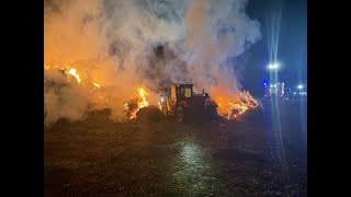 Strohmietenbrand  Teleskoplader im Einsatz im Bonner Meßdorfer Feld am 130824 [upl. by Vaughn]