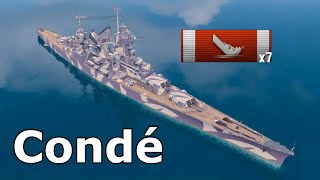 World of WarShips Condé  7 Kills 365K Damage [upl. by Launcelot]