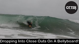 Dropping into close out barrels on a bellyboard [upl. by Selda]